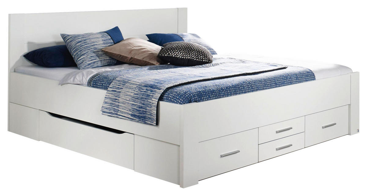 STAURAUMBETT 140/200 cm  in Weiß  - Weiß, Basics, Holzwerkstoff (140/200cm) - Rauch Möbel