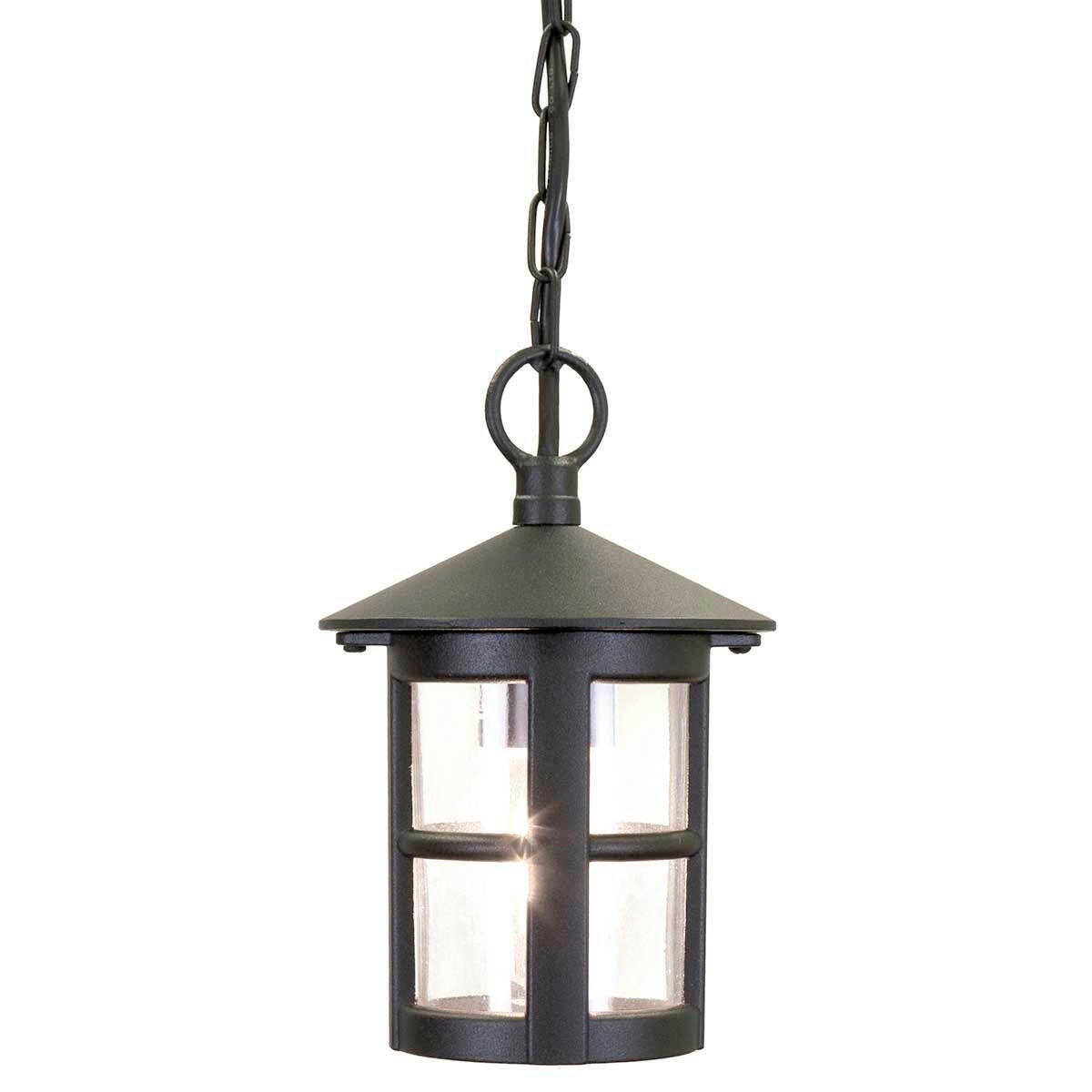 AUßENHÄNGELEUCHTE Hereford 15/26 cm   - Schwarz, KONVENTIONELL, Glas/Metall (15/26cm) - Elstead Lighting