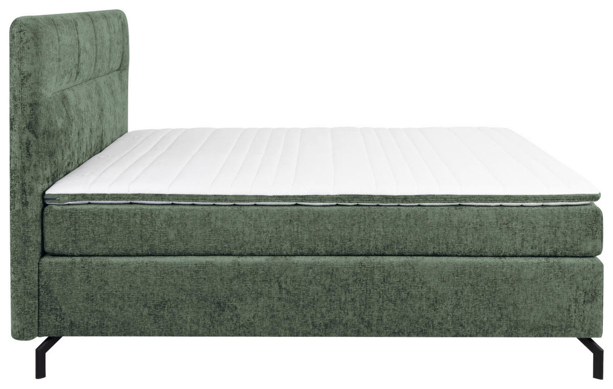 BOXSPRINGBETT 180/200 cm  in Mintgrün  - Schwarz/Mintgrün, Design, Textil/Metall (180/200cm) - Esposa