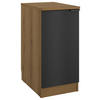 KÜCHENUNTERSCHRANK 40/86/60 cm  in Schwarz, Eichefarben  - Eichefarben/Schwarz, Basics, Holzwerkstoff/Metall (40/86/60cm) - MID.YOU