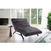 RELAXLIEGE in Echtleder Mokka  - Schwarz/Mokka, Design, Leder/Metall (120/54-113/158-198cm) - Pure Home Lifestyle
