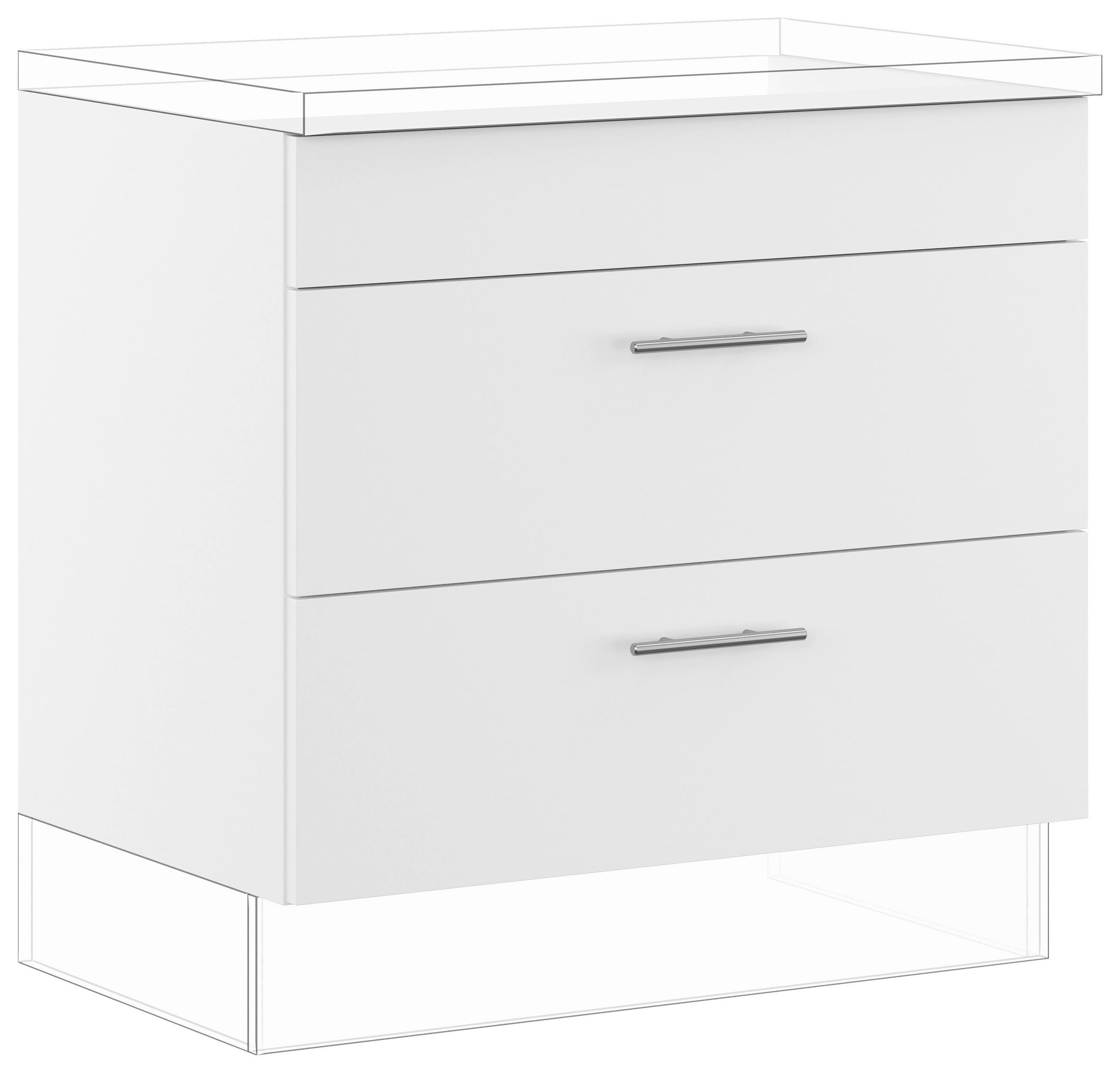 KOCHFELDUMBAUSCHRANK 90/87,8/57,6 cm  in Weiß  - Edelstahlfarben/Weiß, Basics, Holzwerkstoff/Metall (90/87,8/57,6cm) - Impuls