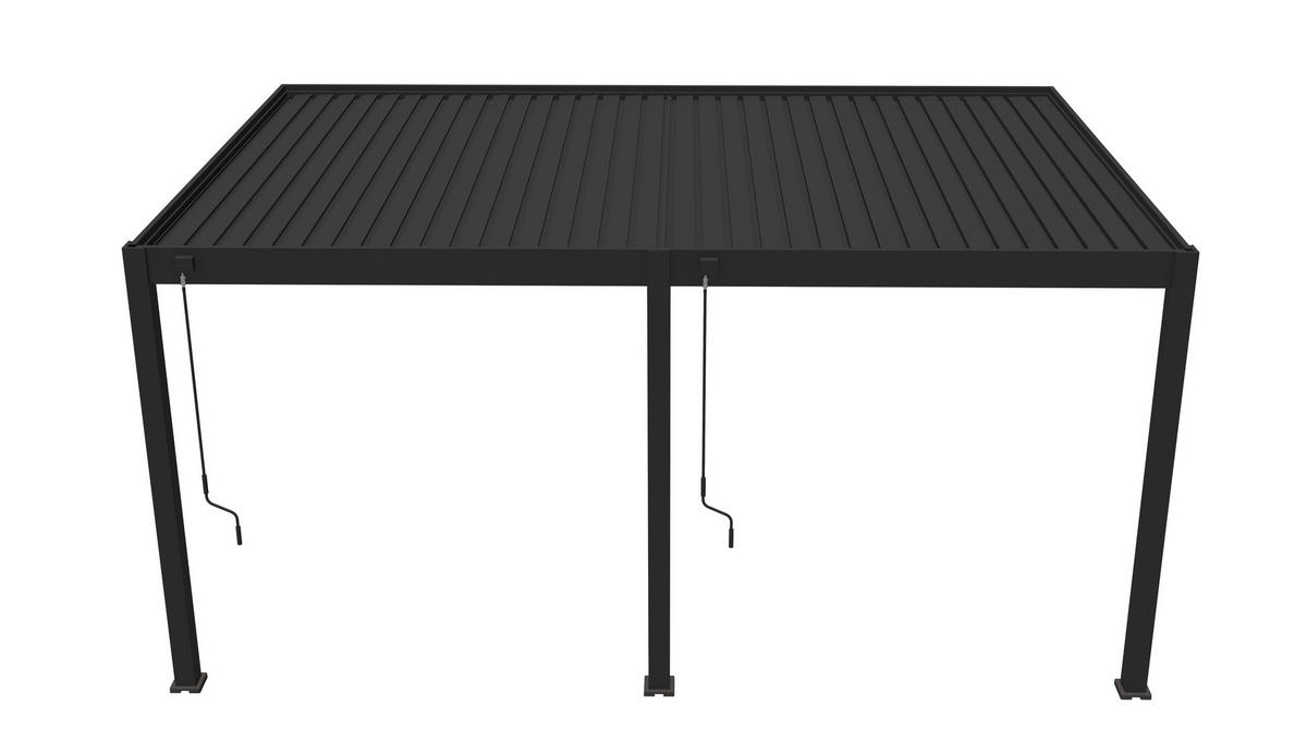 PERGOLA 530/255/360 cm Aluminium  - Anthrazit, Basics, Metall (530/255/360cm) - Gardenson
