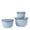 VORRATSDOSENSET  - Klar/Hellblau, KONVENTIONELL, Kunststoff (19/12/19,2cm) - Mepal