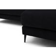 ECKSOFA  in Flachgewebe Schwarz  253/177 cm  - Schwarz, Design, Textil/Metall (253/177cm) - Dieter Knoll