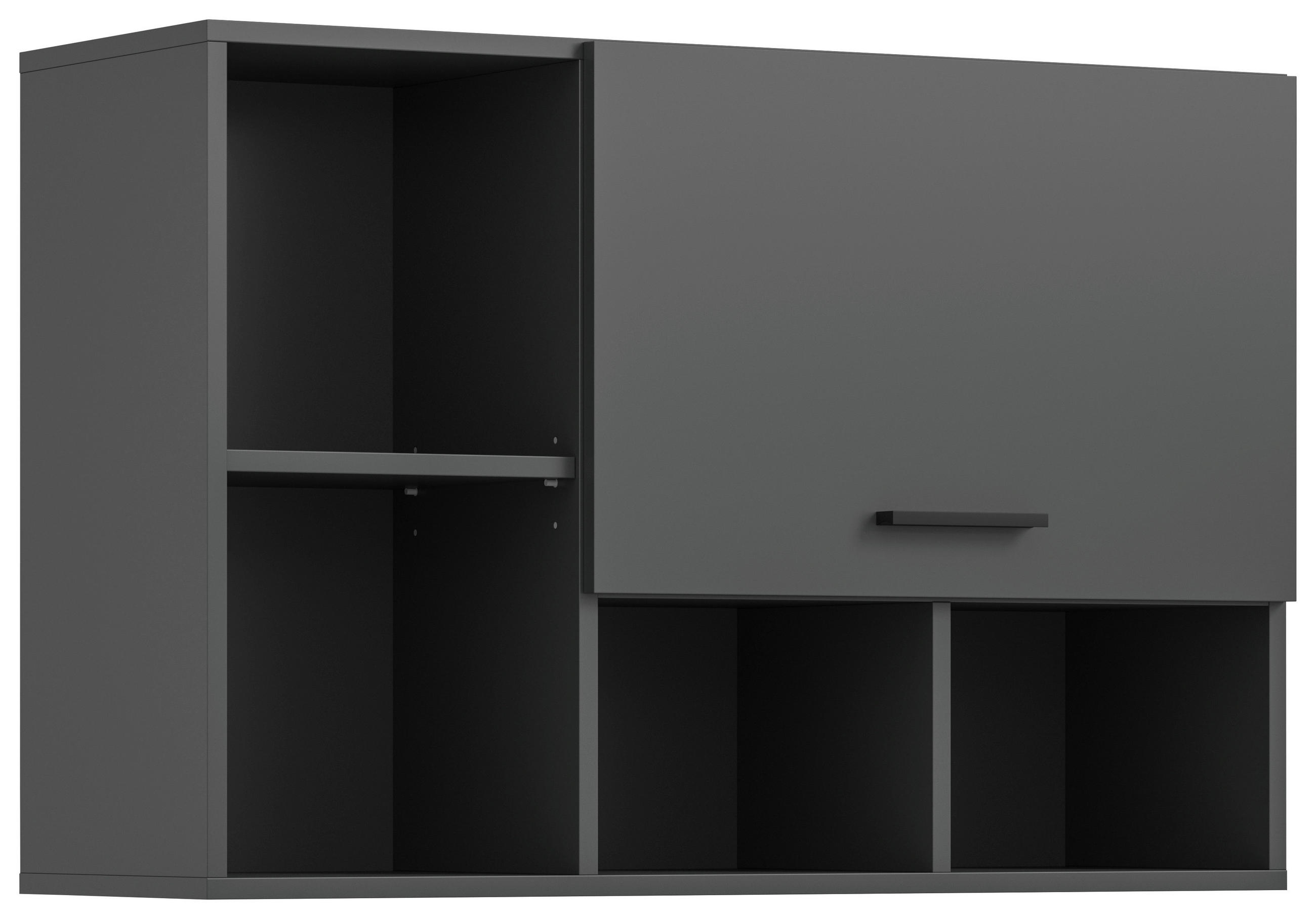 HÄNGESCHRANK 95/64/34 cm  - Anthrazit/Schwarz, Basics, Holzwerkstoff/Kunststoff (95/64/34cm) - MID.YOU