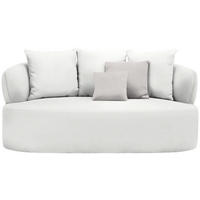 2-SITZER-SOFA in Bouclé Creme  - Creme/Schwarz, MODERN, Kunststoff/Textil (177/86/105cm) - Hom`in