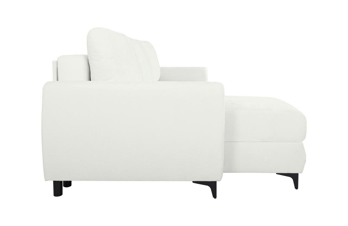 ECKSOFA Moli Creme  - Creme/Schwarz, Design, Textil/Metall (236/148cm) - Mican