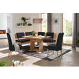 ECKBANK 160/200 cm  in Schwarz, Buchefarben  - Buchefarben/Schwarz, Natur, Holz/Textil (160/200cm) - Cantus