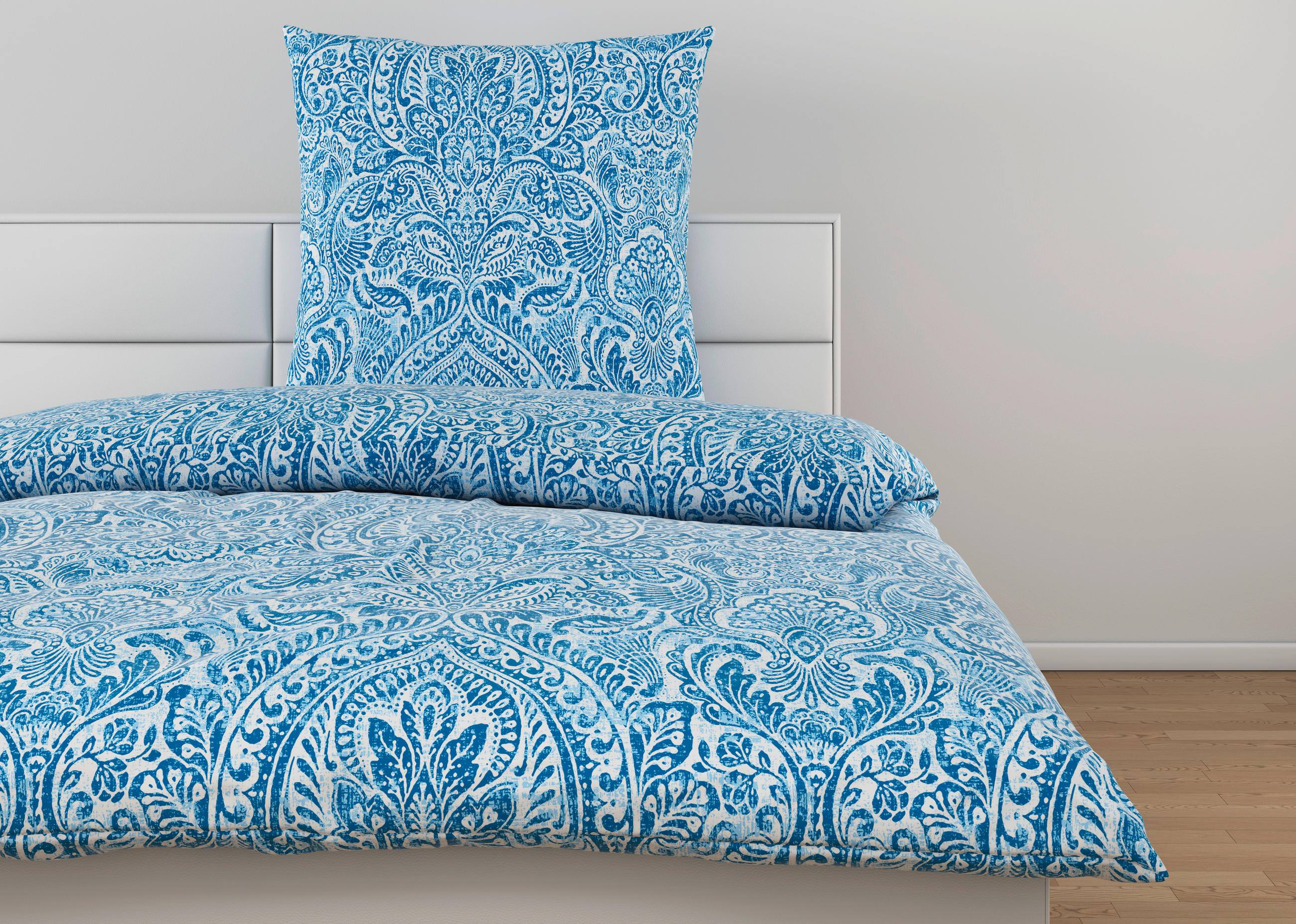 BETTWÄSCHE Perissa Renforcé  - Blau, Design, Textil (135/200cm) - Ambiente