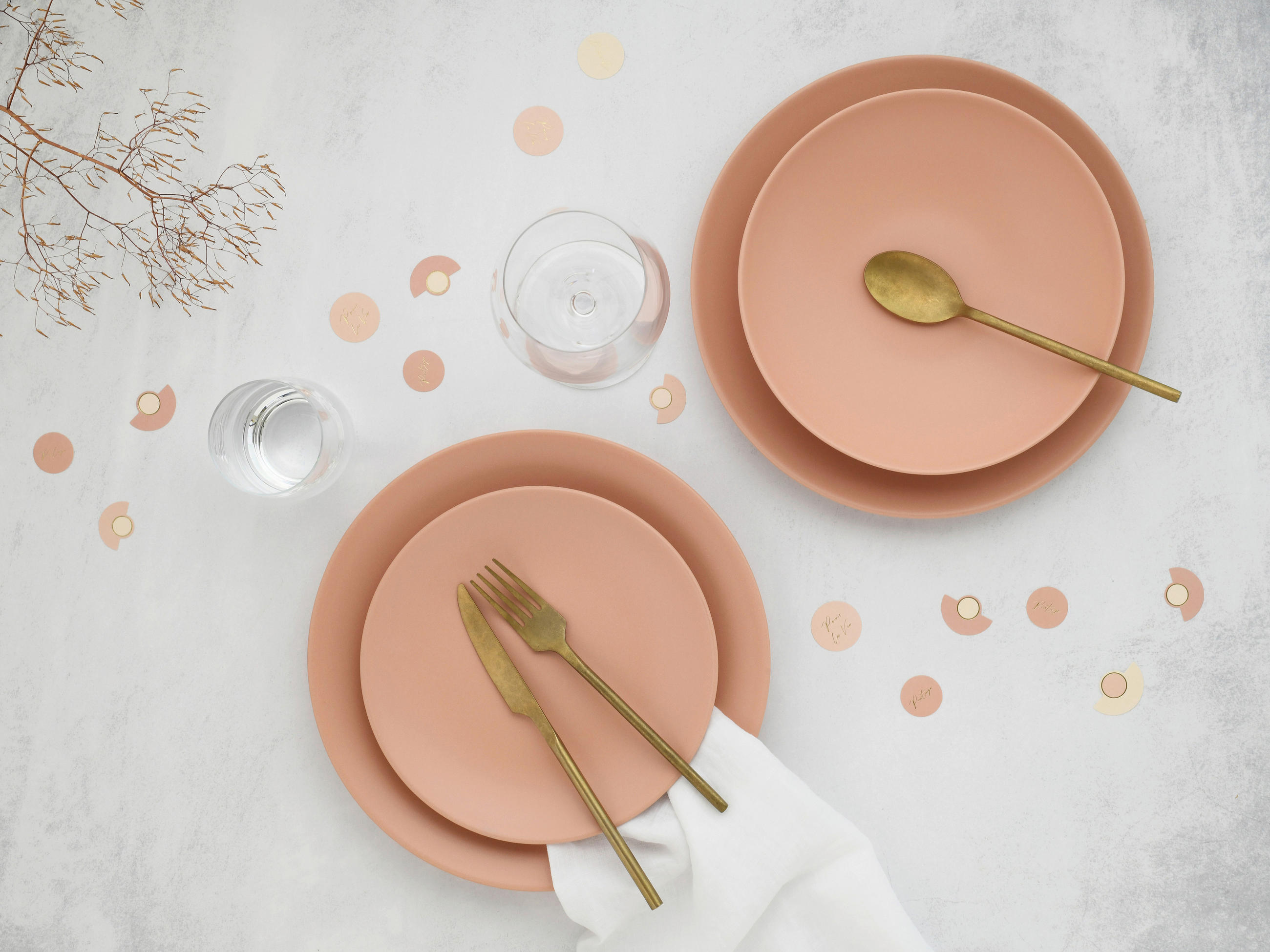 TAFELSERVICE Rosa Soft Touch Peach 12-teilig  - Rosa, Basics, Keramik - Creatable