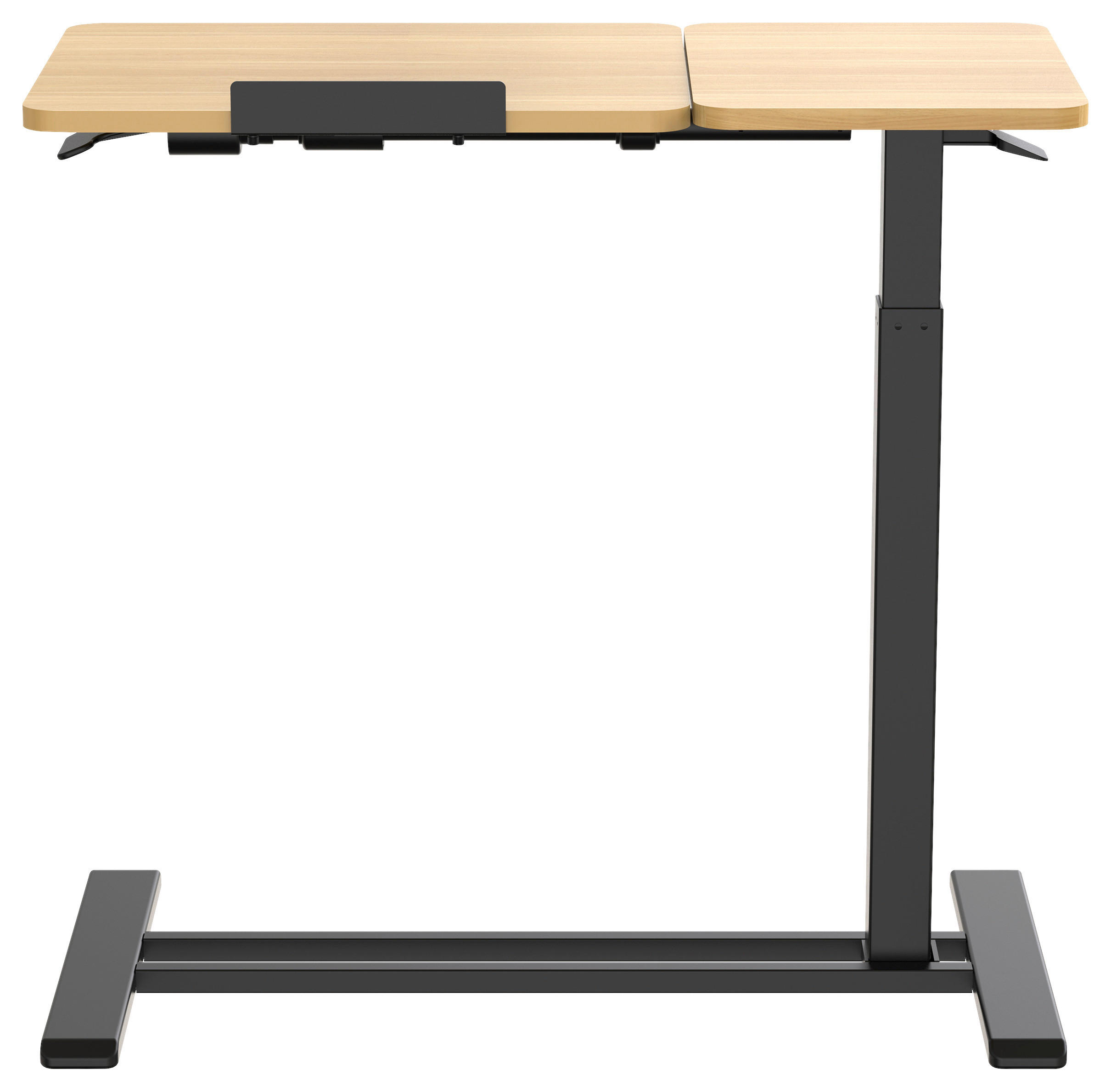 LAPTOPTISCH  Schwarz, Eichefarben Gasdruckfeder höhenverstellbar  - Eichefarben/Schwarz, MODERN, Holzwerkstoff/Kunststoff (78/65,5/105/38cm) - MID.YOU