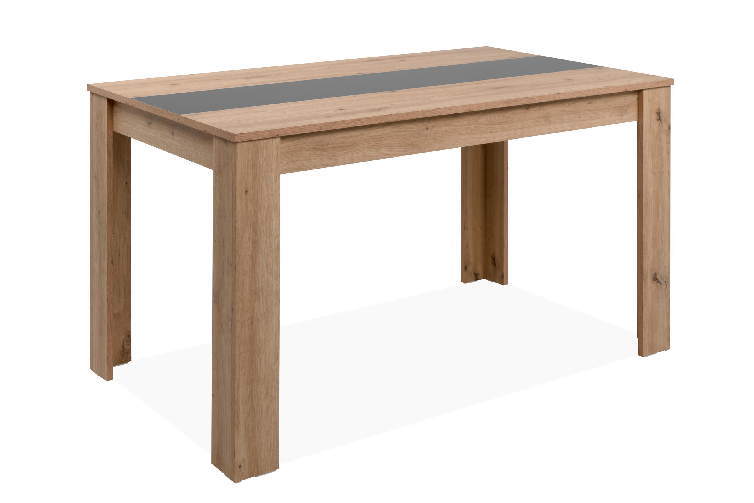 Mid.you Esstisch Anthrazit, Eiche Artisan 80x74x138 cm