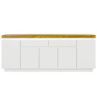 SIDEBOARD  in 200/80/40 cm  - Eichefarben/Weiß, Design, Holzwerkstoff (200/80/40cm) - Livetastic
