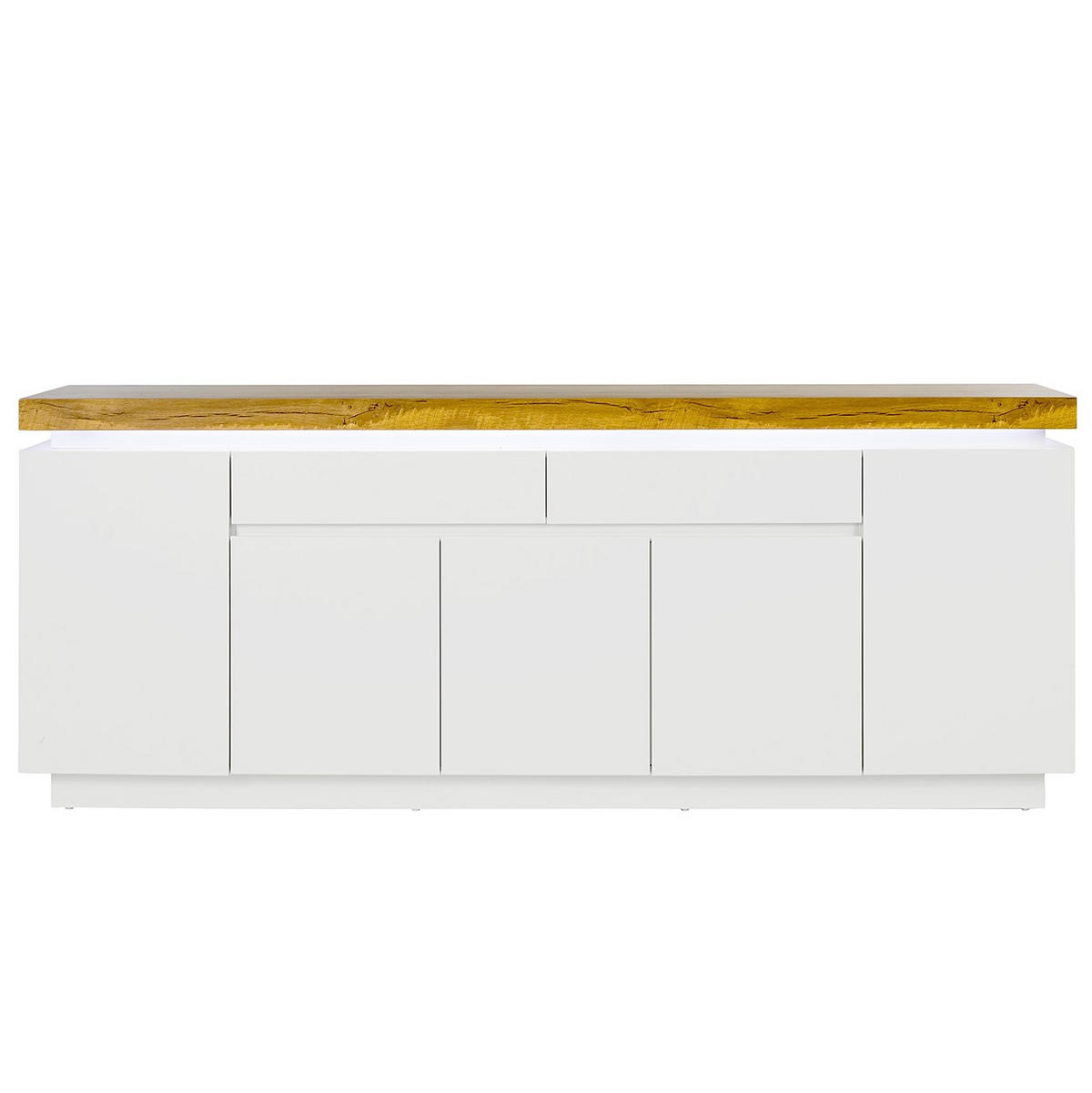 SIDEBOARD  in 200/80/40 cm  - Eichefarben/Weiß, Design, Holzwerkstoff (200/80/40cm) - Livetastic