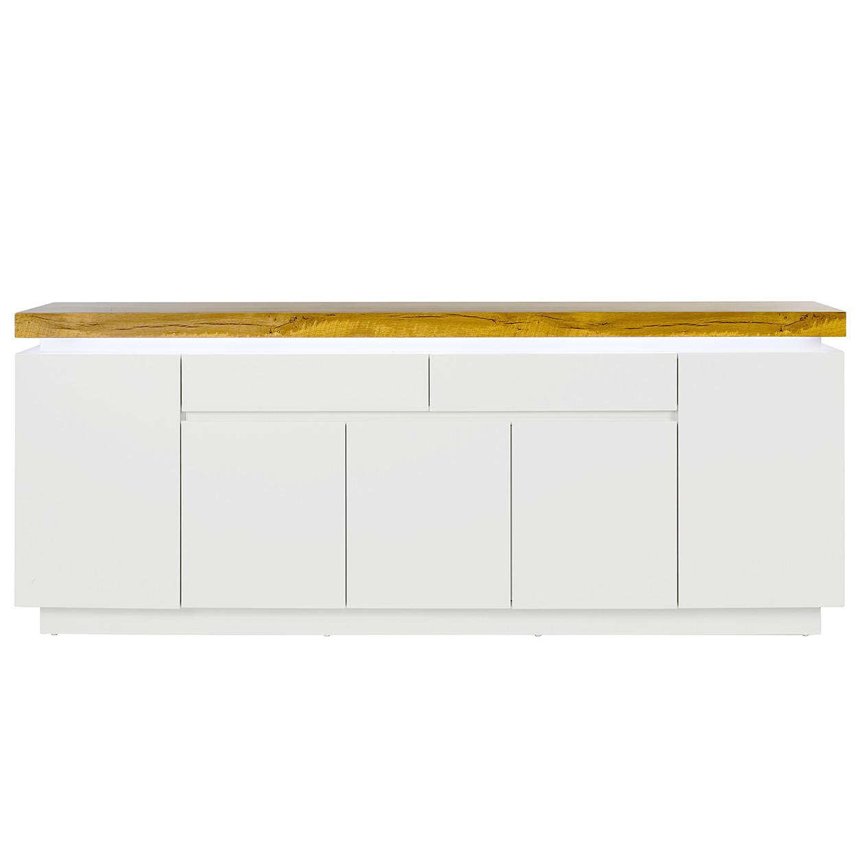 Livetastic ŠIROKÁ KOMODA, bílá, barvy dubu, 200/80/40 cm