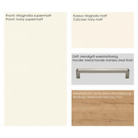 KÜCHENLEERBLOCK 300 cm   in Eichefarben, Magnolie  - Edelstahlfarben/Eichefarben, MODERN, Holzwerkstoff/Metall (300cm) - Nobilia