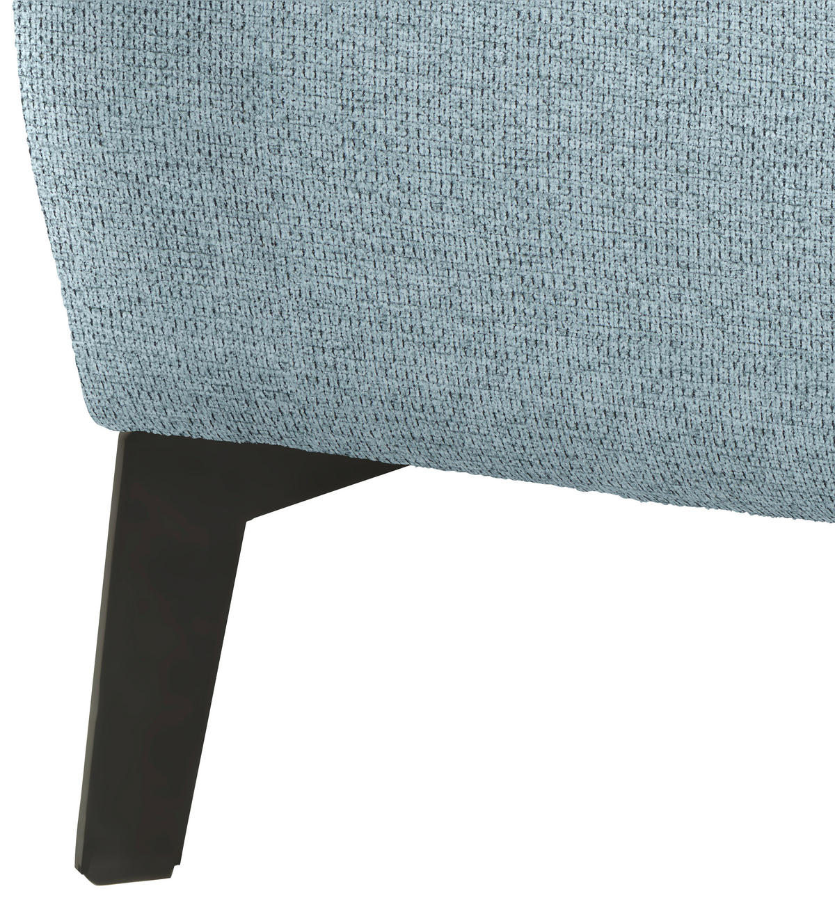 ECKSOFA in Flachgewebe Hellblau  - Schwarz/Hellblau, Design, Textil/Metall (190/285cm) - Johann Jakob
