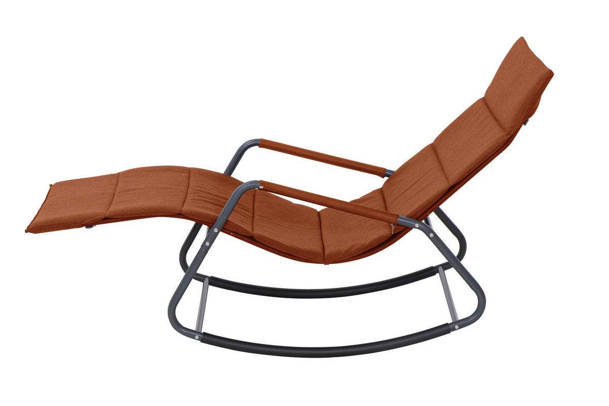 GARTEN-RELAXLIEGE 57/81/143 cm  - Orange, KONVENTIONELL, Textil/Metall (57/81/143cm) - Siena Garden