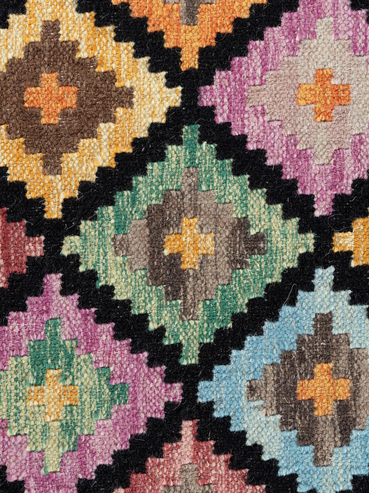 LÄUFER 60/190 cm Kamal  - Multicolor/Schwarz, Design, Textil (60/190cm)