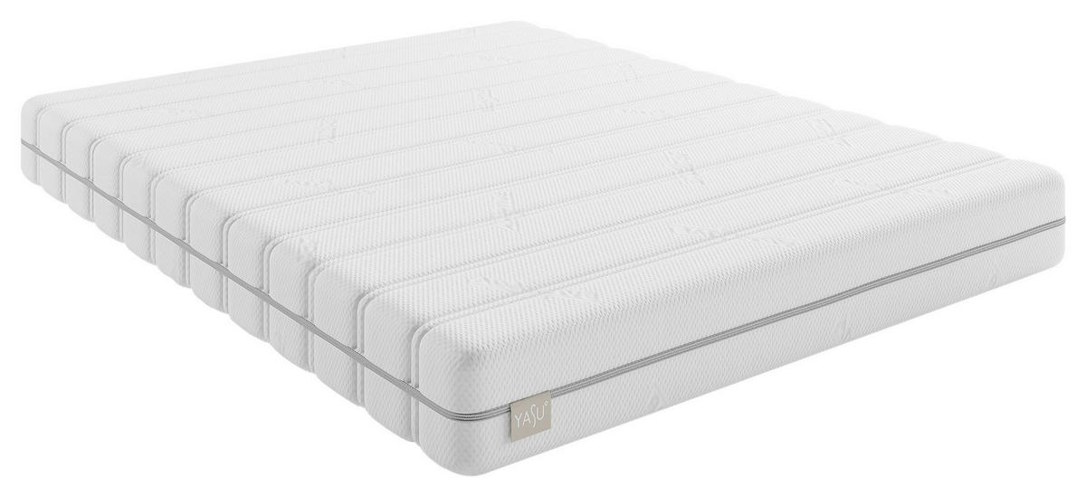 WENDEMATRATZE 200/200 cm, Höhe ca.: 20 cm, H3 + H4 = fest + sehr fest,  - Weiß, Basics, Textil (200/200cm) - Chameo