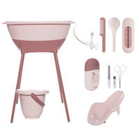 Luma Badewanne und Pflegeset luma  - Bordeaux/Hellrosa, Basics, Kunststoff/Metall (79,5/40/46cm) - Luma