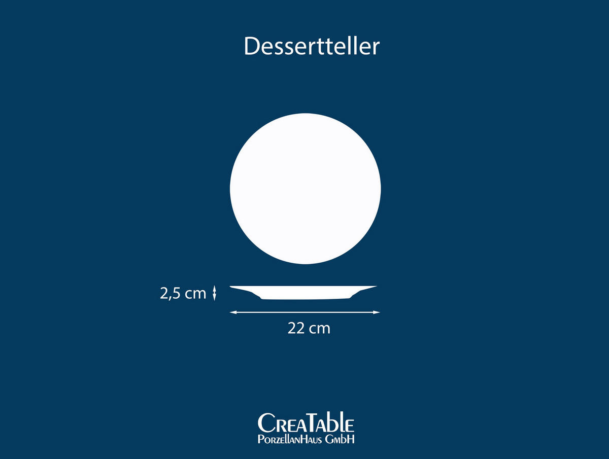 DESSERTTELLERSET YUKI 4-teilig  - Blau/Grün, Basics, Keramik (22cm) - Creatable
