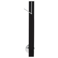 WANDUHR  Schwarz, Silberfarben  - Silberfarben/Schwarz, Design, Kunststoff/Metall (6/65/6cm) - Kare-Design