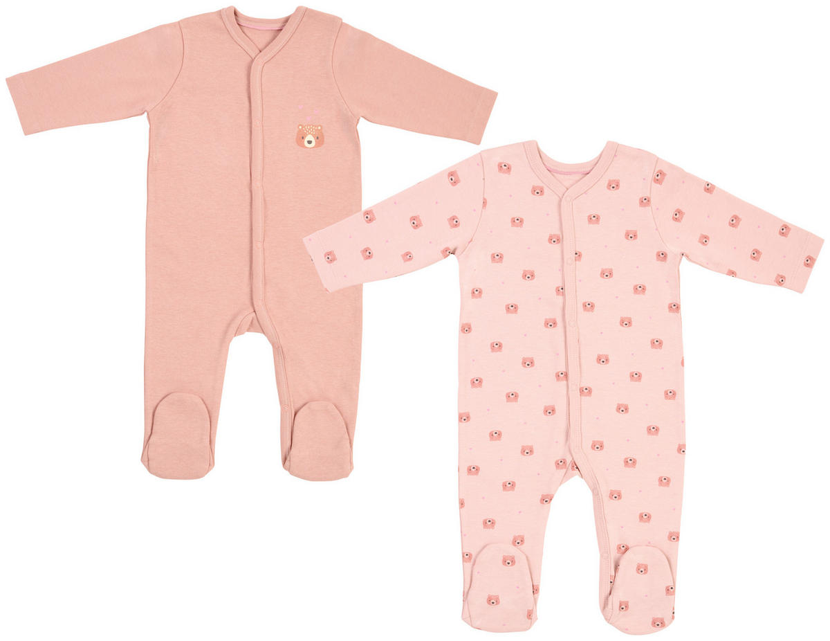 SCHLAFANZUG 2 Stück  - Altrosa/Rosa, Basics, Textil (62null) - Patinio