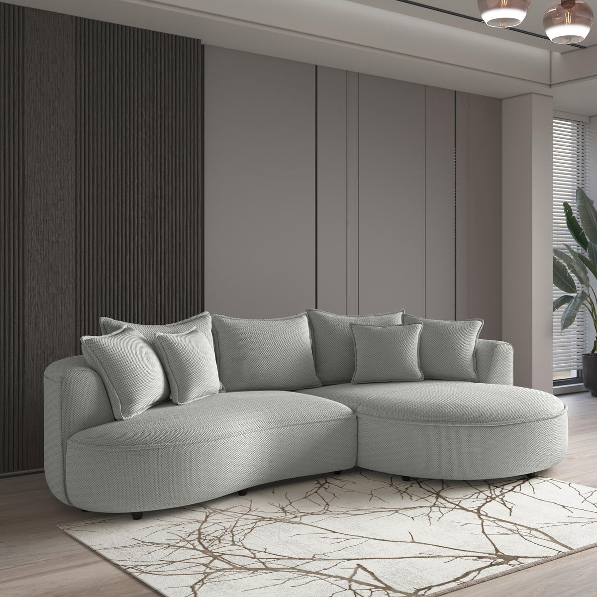 ECKSOFA LEVI Jadegrün Velours, Struktur  - Jadegrün/Schwarz, MODERN, Kunststoff/Textil (287/168cm) - Livetastic