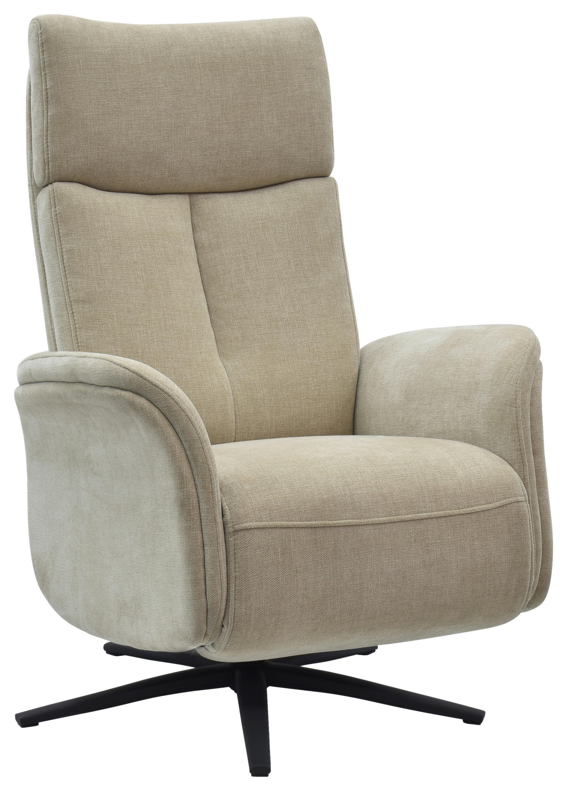RELAXSESSEL Webstoff    - Beige/Schwarz, Design, Holz/Textil (75/109/84/148/84cm) - Livetastic