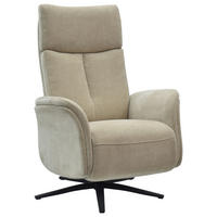 RELAXSESSEL Webstoff    - Beige/Schwarz, Design, Holz/Textil (75/109/84/148/84cm) - Livetastic