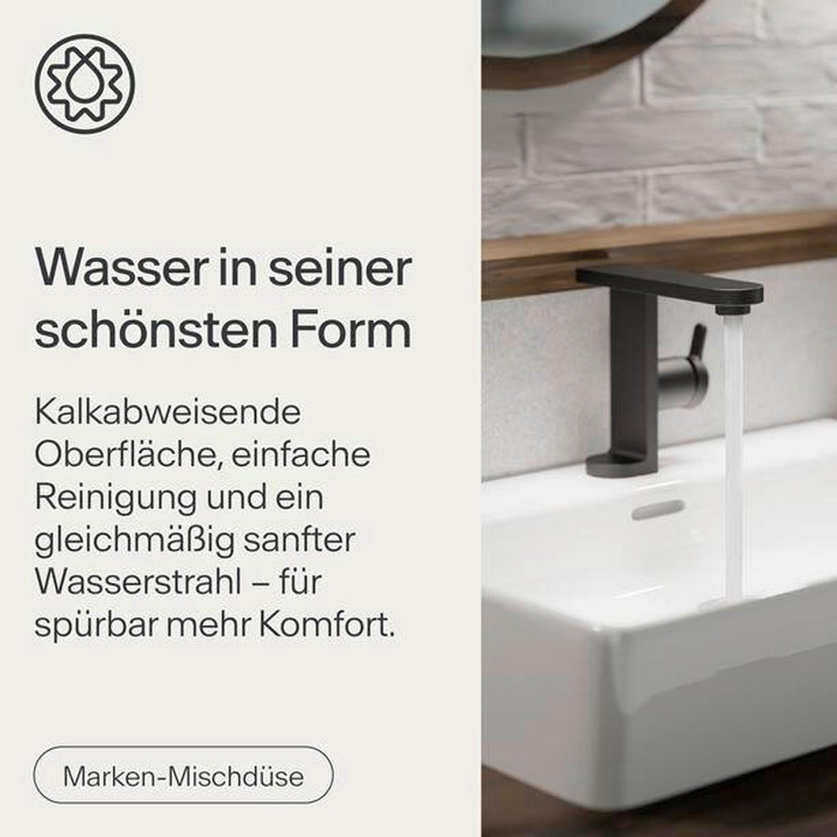 WASCHTISCHARMATUR 4,5/15,0/16,8 cm  - Schwarz, Basics, Metall (4,5/15,0/16,8cm)