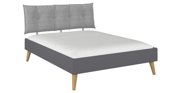 BETT 160/200 cm  in Grau  - Wildeiche/Grau, Design, Holz/Holzwerkstoff (160/200cm) - Carryhome