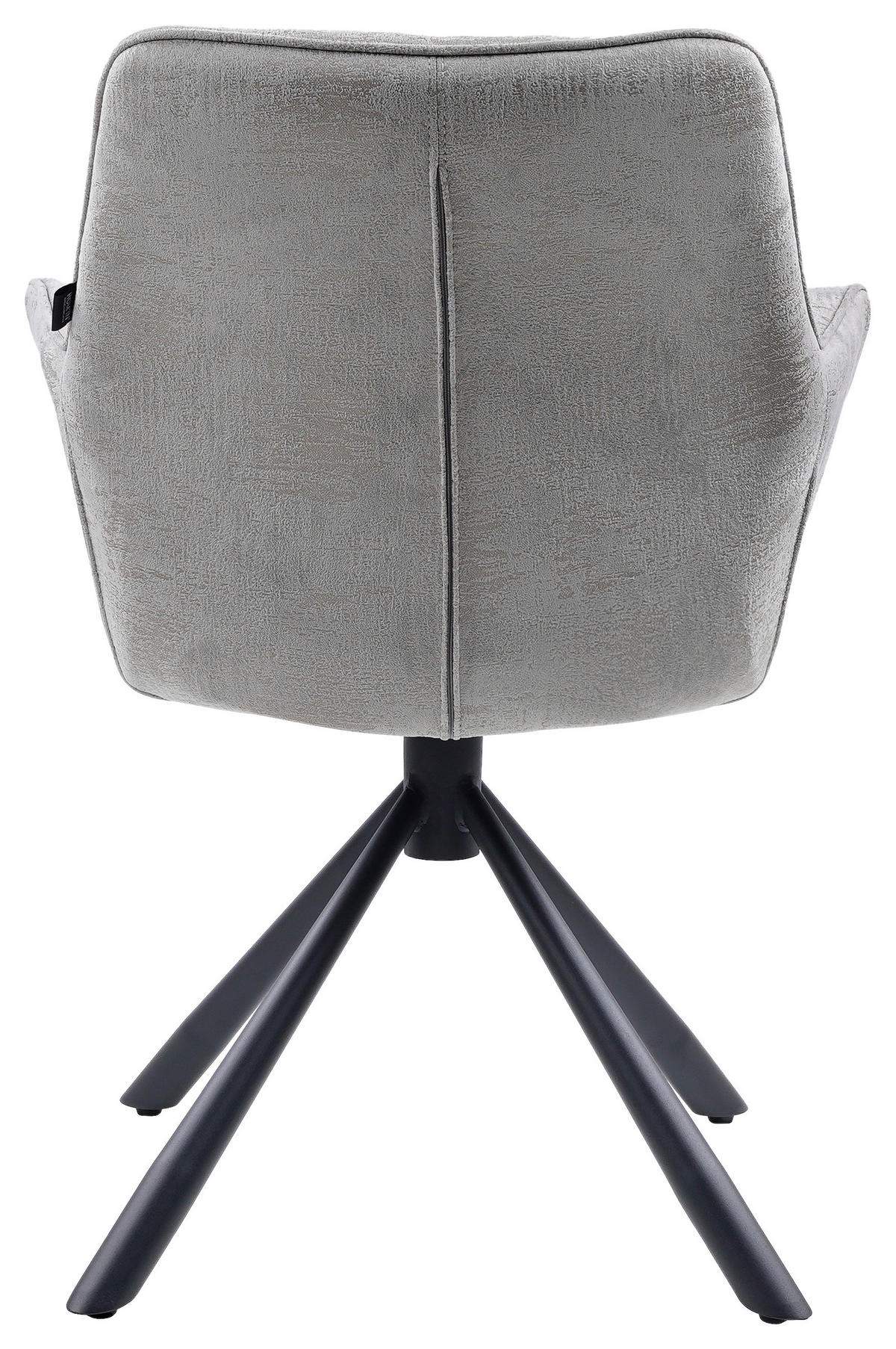 ARMLEHNSTUHL  in Eisen Struktur  - Schwarz/Grau, Design, Textil/Metall (62/83,5/63cm) - Hom`in