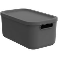 KUTIJA S POKLOPCEM  39,5/23,5/17,7 cm       - antracit, Basics, plastika (39,5/23,5/17,7cm) - Rotho