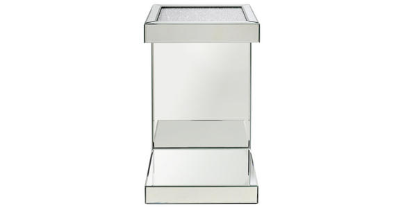 BEISTELLTISCH in Glas, Holzwerkstoff - Silberfarben, Design, Glas/Holzwerkstoff (30,5/50,5/30,5cm) - Xora