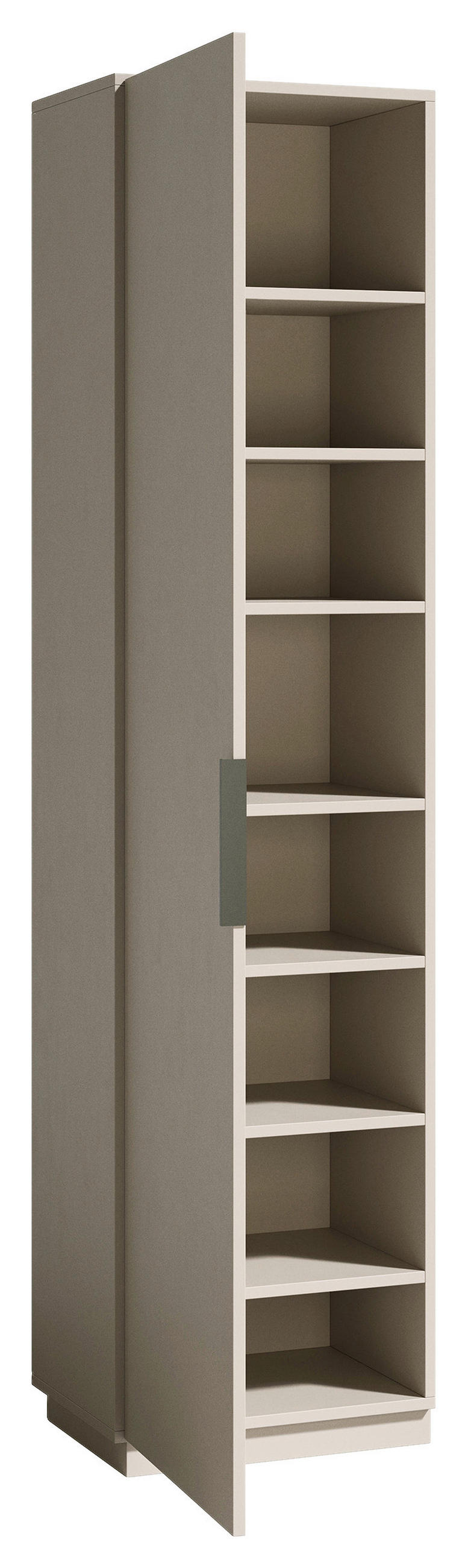 GARDEROBENSCHRANK  in 50/205/40 cm  - Kaschmir/Schwarz, Design, Holzwerkstoff/Kunststoff (50/205/40cm) - Carryhome