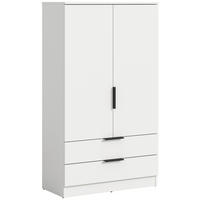 DREHTÜRENSCHRANK 80/140/37 cm,  in Weiß, 2-türig  - Schwarz/Weiß, MODERN, Holzwerkstoff/Kunststoff (80/140/37cm) - MID.YOU