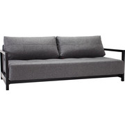 SCHLAFSOFA in Holz, Textil Dunkelbraun, Grau - Dunkelbraun/Grau, MODERN, Holz/Textil (210/70/115cm) - Innovation