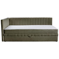 SCHLAFSOFA ROMA in Struktur Grün  - Schwarz/Grün, Design, Holz/Holzwerkstoff (212/83/99cm) - MID.YOU