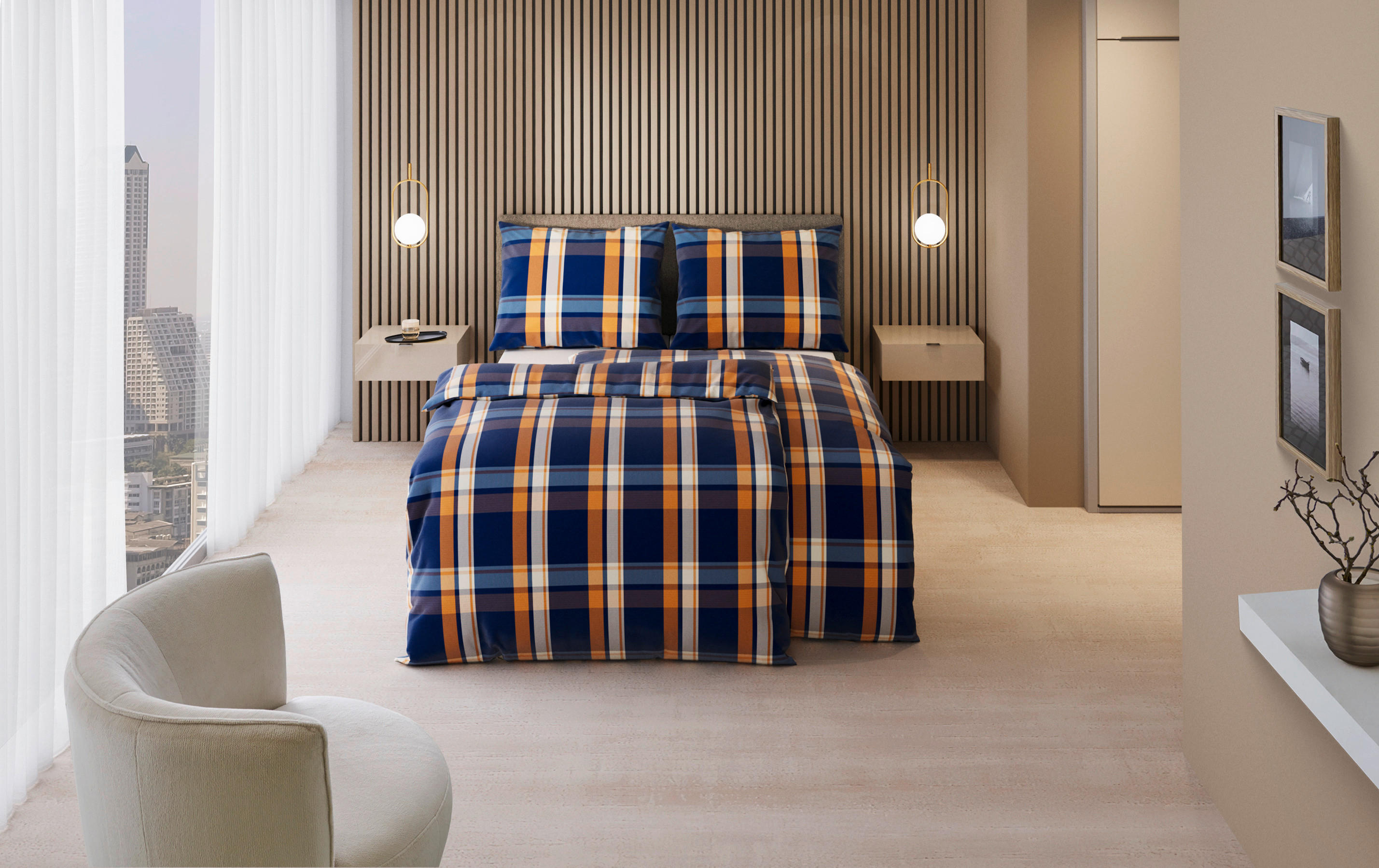 BETTWÄSCHE Flanell 140/200 cm  - Beige, Textil (140/200cm) - Dieter Knoll
