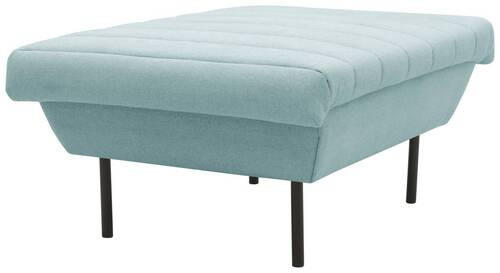 HOCKER in Textil Mintgrau  - Mintgrau/Schwarz, Design, Textil/Metall (70/45/70cm) - LOOKS by W.Joop