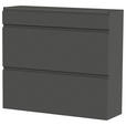 SCHUHKIPPER - Anthrazit, Design, Glas/Holzwerkstoff (110/97/33cm) - Moderano