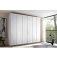 DREHTÜRENSCHRANK 298/240/63 cm,  in Weiß, 6-türig  - Alufarben/Weiß, Design, Holzwerkstoff/Metall (298/240/63cm) - Dieter Knoll