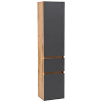 VYSOKÁ SKŘÍŇ, 40/180/35 cm - šedá/barvy stříbra, Konvenční, kompozitní dřevo/plast (40/180/35cm) - Held