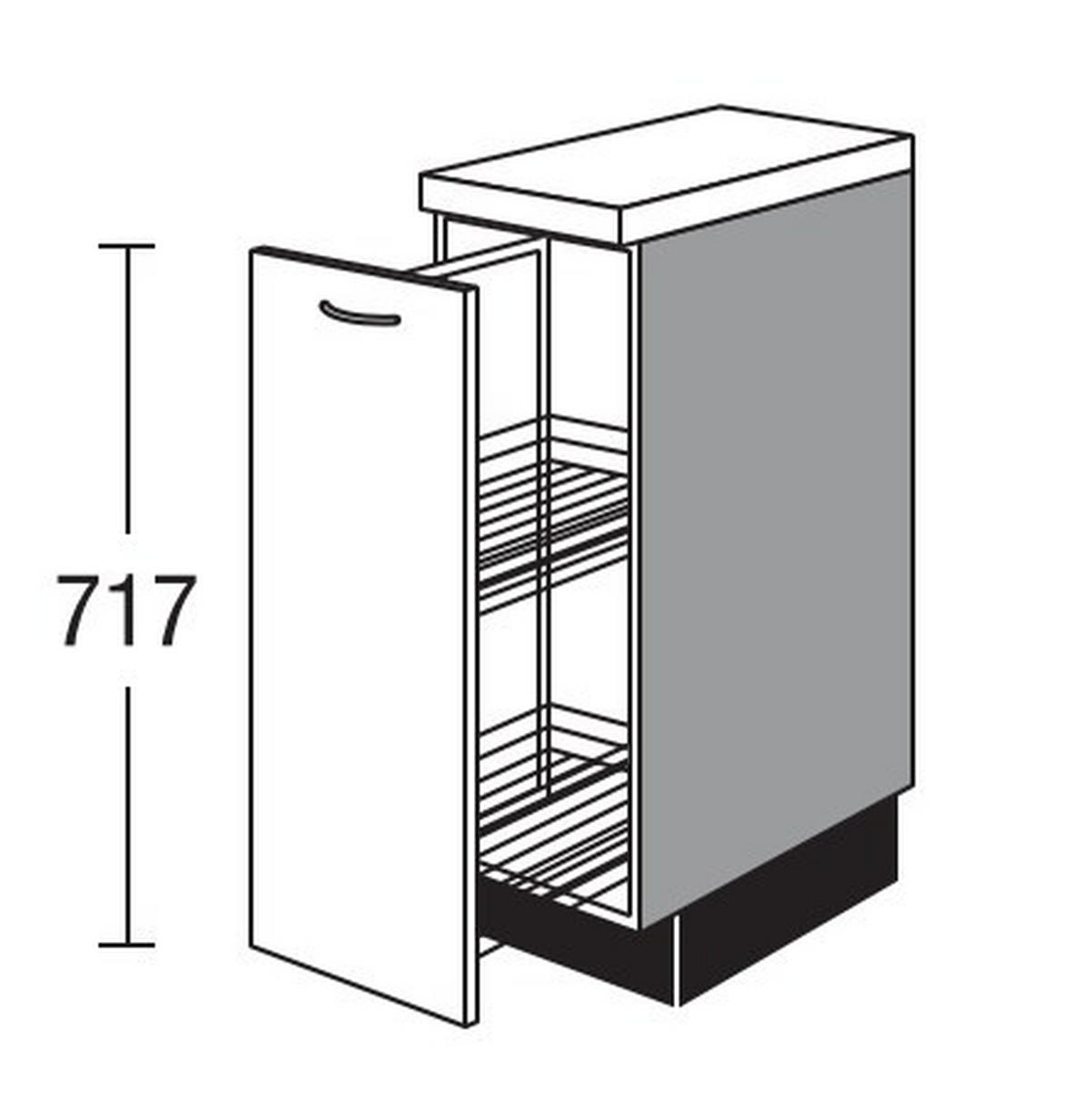 APOTHEKERSCHRANK 30/87,8/57,6 cm  Weiss  - Weiss/Edelstahlfarben, Basics, Holzwerkstoff/Metall (30/87,8/57,6cm) - Impuls