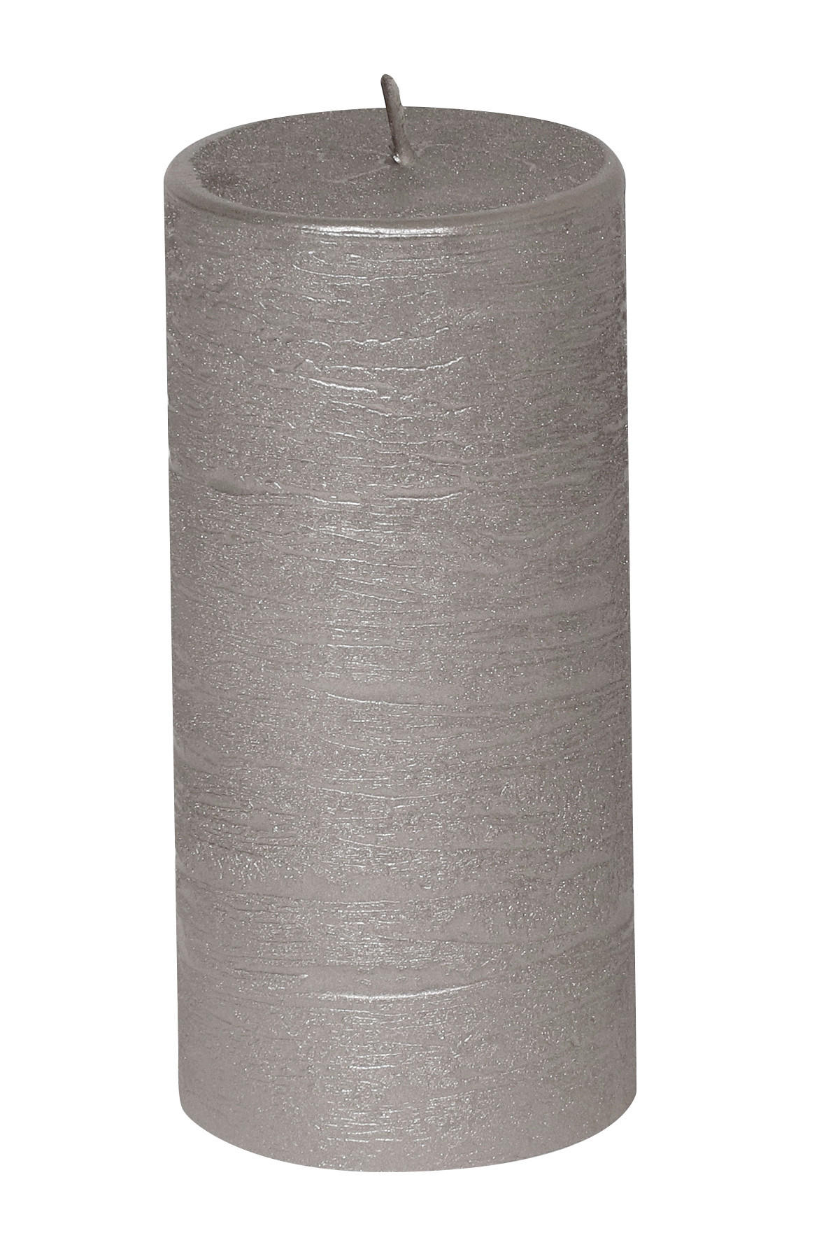 STUMPENKERZE 5,8/12 cm  - Grau, KONVENTIONELL (5,8/12cm)