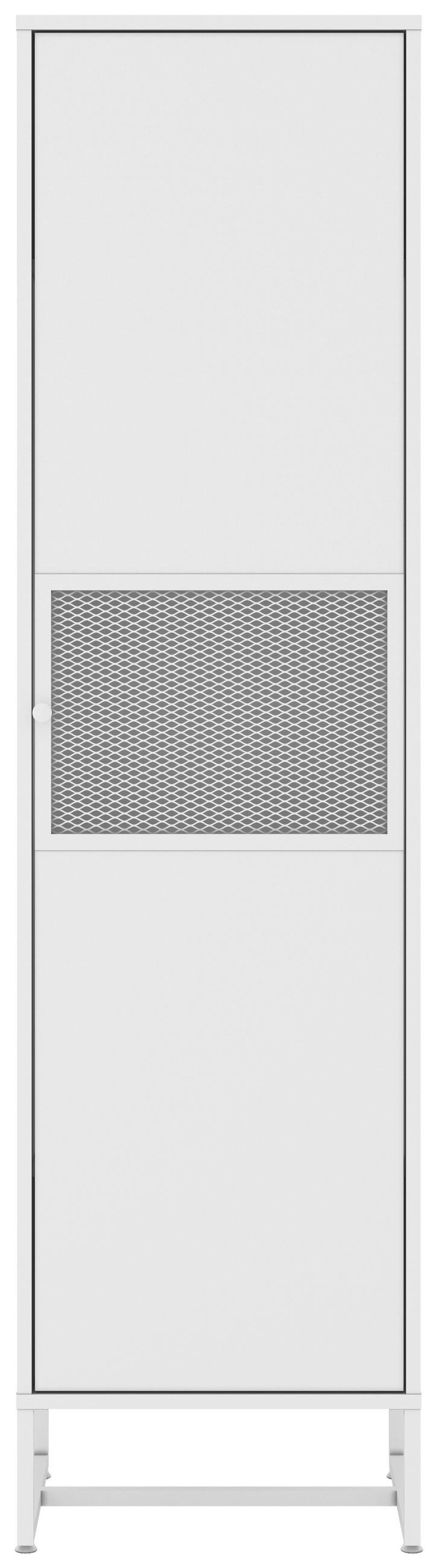 PREDSIEŇOVÁ SKRIŇA, biela, 50/190/41 cm - čierna/biela, Modern, kov/kompozitné drevo (50/190/41cm) - P & B