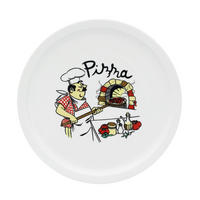 PIZZATÁNYÉR 30 cm  - többszínű/fehér, Basics, kerámia (30cm) - Boxxx